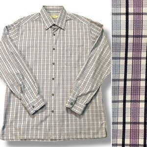 Ermenegildo Zegna Plaid Shirt Button Down Mens XL